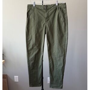 Veronica Beard Jeans Women's 28/6 Army Green Ayla Chino High Rise Tapered Jeans